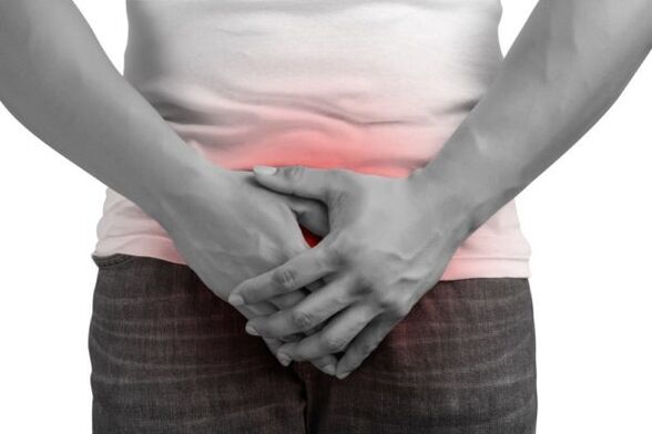 pain in a man with prostatitis