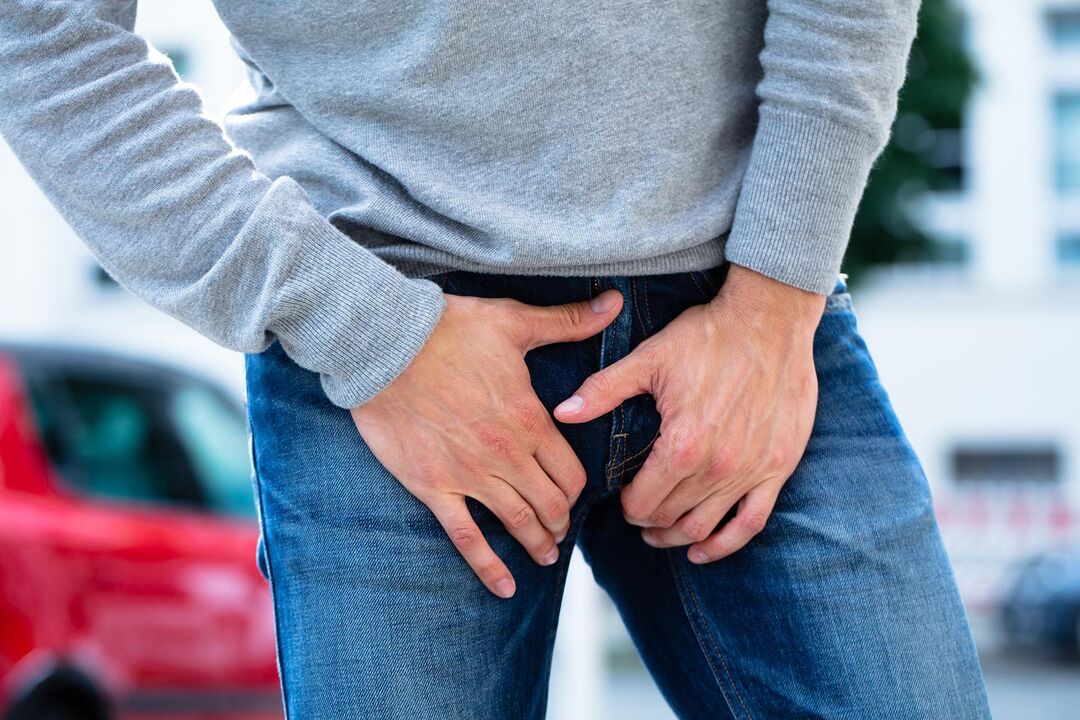 pain in the groin in a man with calculous prostatitis